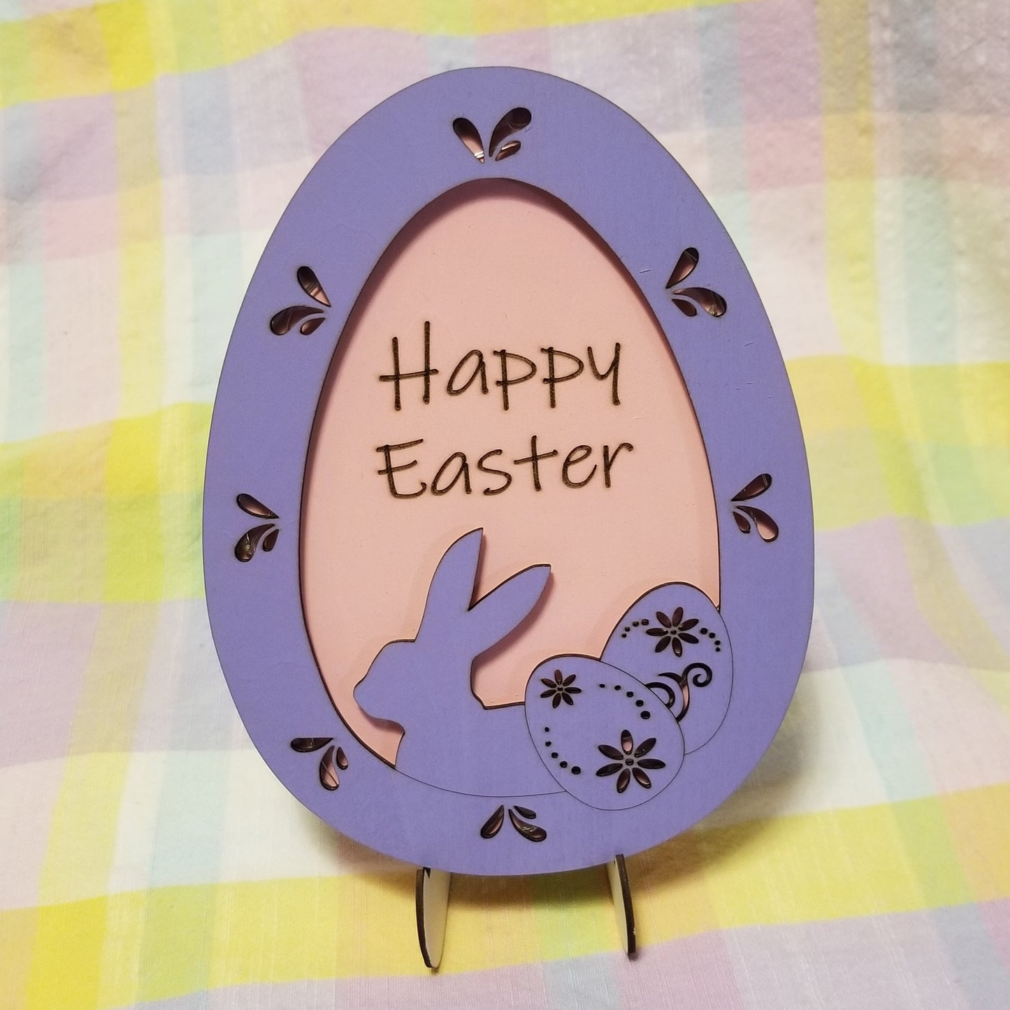 Happy Easter Egg with LED lights