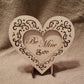 Be Mine conversation heart with filigree cuts and LED lights. 