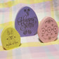 Custom Chunky Wood Easter Eggs - set of 3 - Laser Engraved