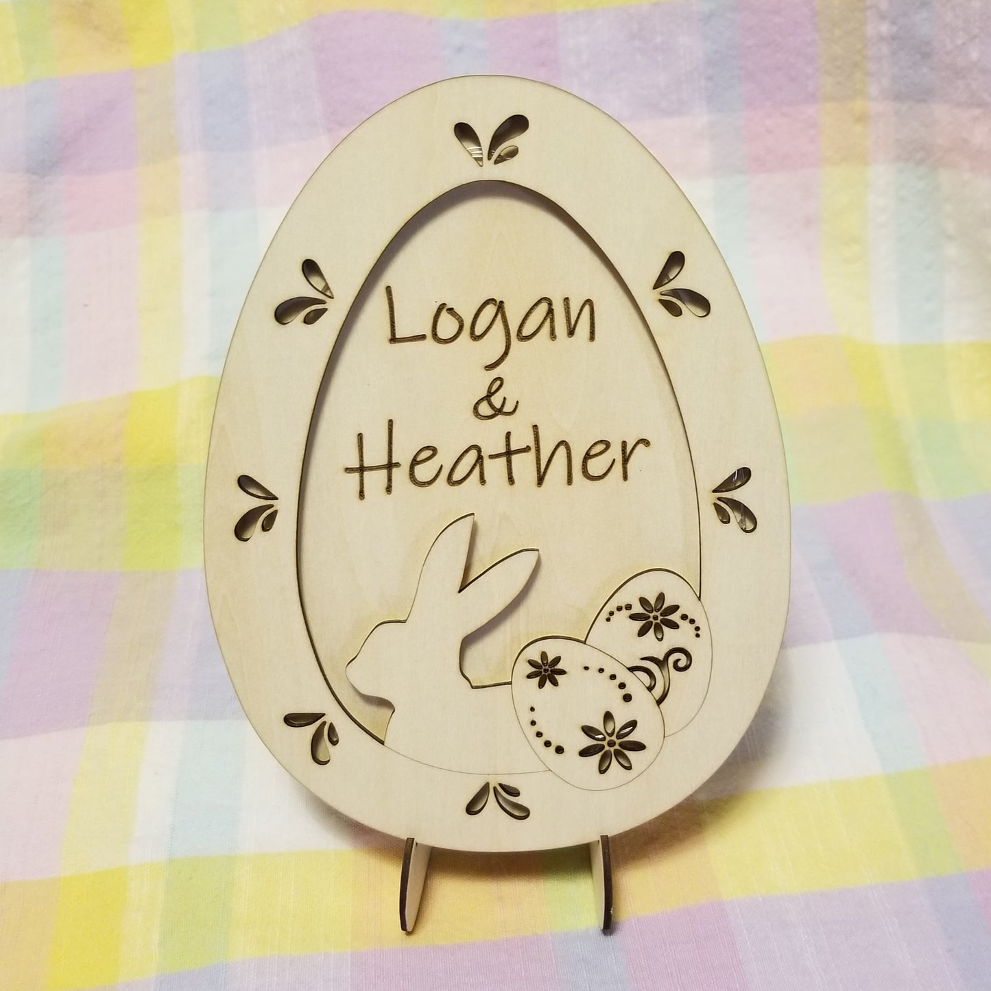 Custom Engraved  Easter Egg with LED lights