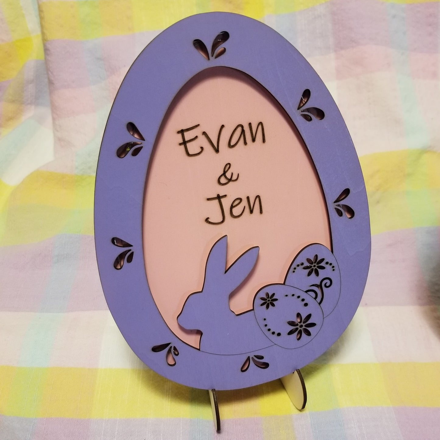 Custom Engraved  Easter Egg with LED lights