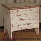 White over Red Wood Mini Keepsake Chest. Handmade in Ohio. Box is hand painted & distressed. Our finish uses layers of color and aging that creates our unique look. Great for small treasures and keepsakes. Use in any room, on a table, mantle or shelf. Compliments design styles including primitive, farmhouse, rustic & traditional. 